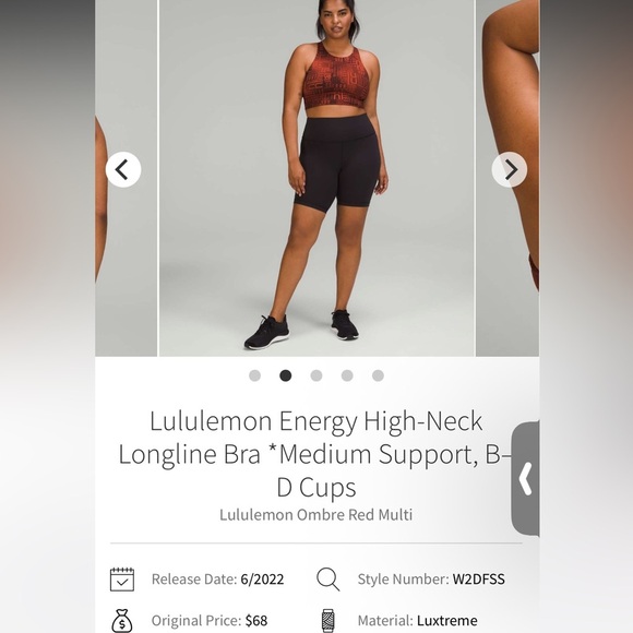 lululemon athletica Red Graphic Sports Bra - Picture 4 of 6